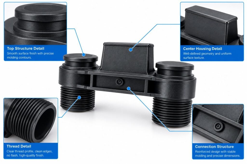 Injection-Molded Plastic Connector