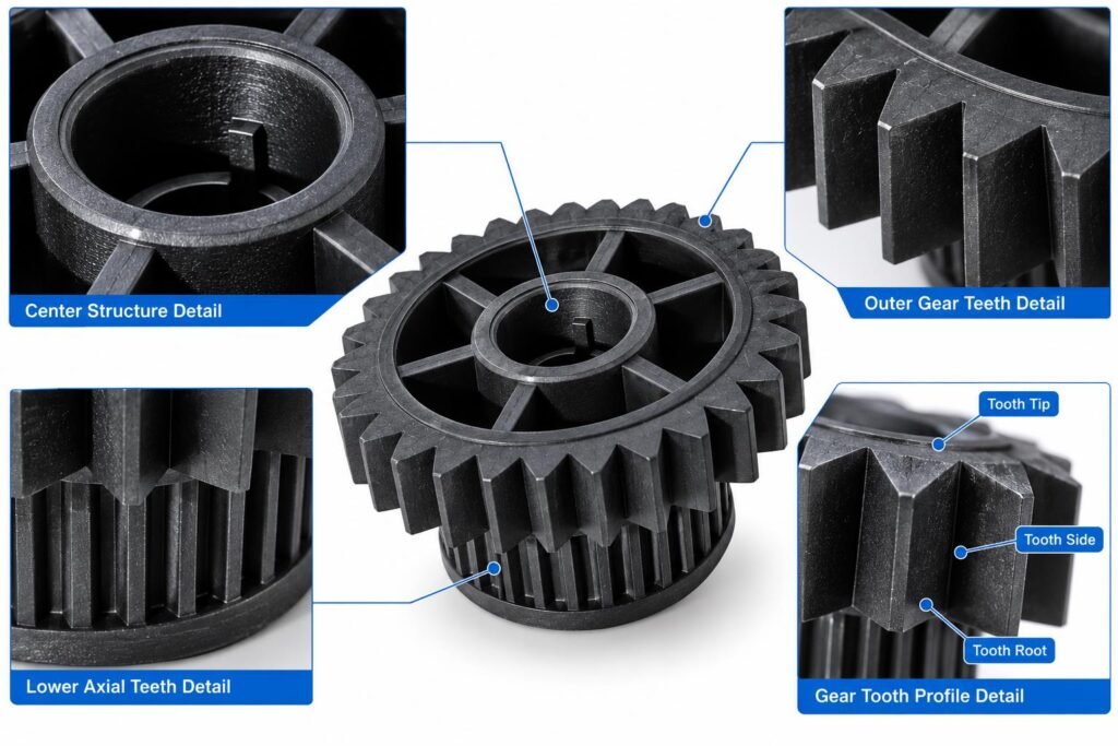 Custom Injection-Molded Plastic Gear